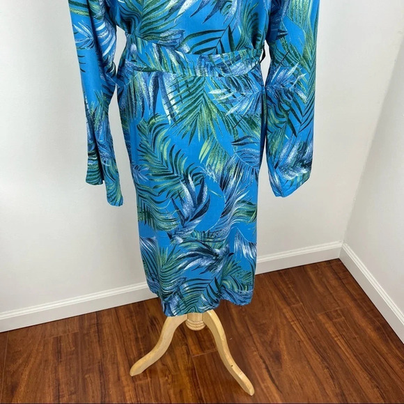 NWT Storets Hailey Palm Beach Robe Printed Kimono Swim Coverup Size S/M Blue - Picture 9 of 15